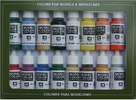 Acrylic colors set for Airbrush Vallejo Model Air Set 71174 Basic