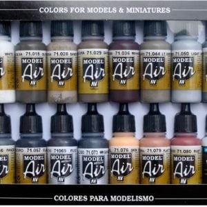 Lot de 16 peintures intempéries modèle Air par Vallejo 71194
