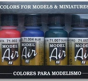 Basic Colors Model Air Paint Set of 8 by Vallejo 71174