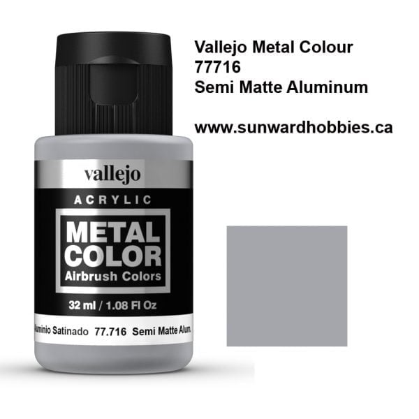 Semi Matte Aluminum Metal Color Colour by Vallejo 77716