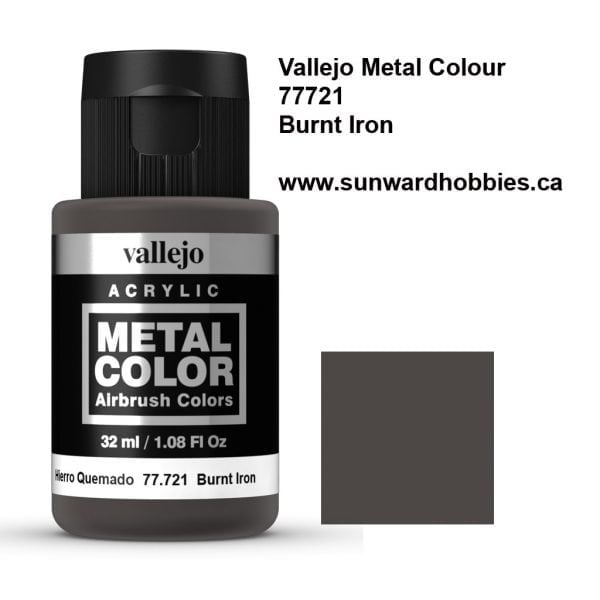 Burnt Iron Metal Color Colour by Vallejo 77721