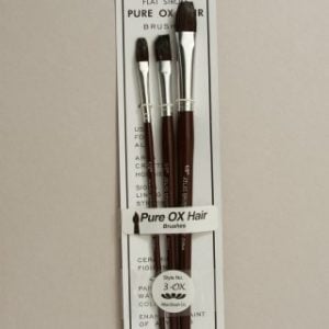 Atlas Set of 3 Pure Ox Hair Brushes ABC3-OX 3-OX