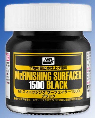 Mr Finishing Surfacer Black 1500 by Mr Hobby Gunze 40ml GUZ-SF288 SF288