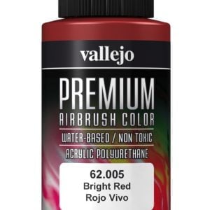Bright Red Premium Airbrush Colour by Vallejo 62005 60ml