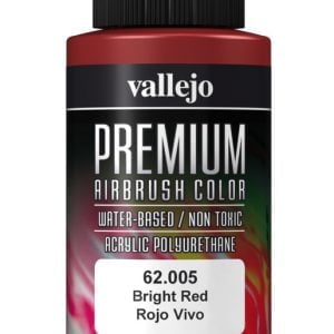 Couleur rouge vif pour aérographe de Vallejo 62005 60 ml