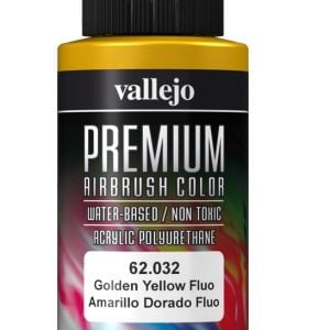 Golden Yellow Fluorescent Premium Airbrush Colour by Vallejo 62032 60ml