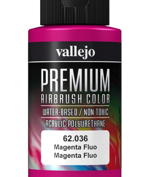 Magenta Fluorescent Premium Airbrush Colour by Vallejo 62036 60ml