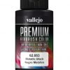 Metallic Black Premium Airbrush Colour by Vallejo 62053 60ml