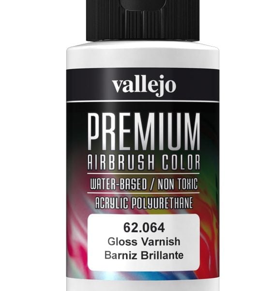 Gloss Varnish Premium Airbrush Colour by Vallejo 62064 60ml