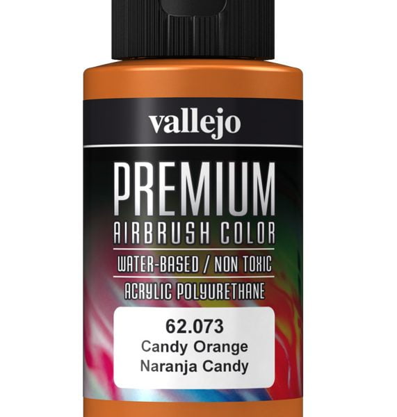 Candy Orange Premium Airbrush Colour by Vallejo 62073 60ml