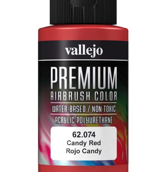 Candy Red Premium Airbrush Colour by Vallejo 62074 60ml