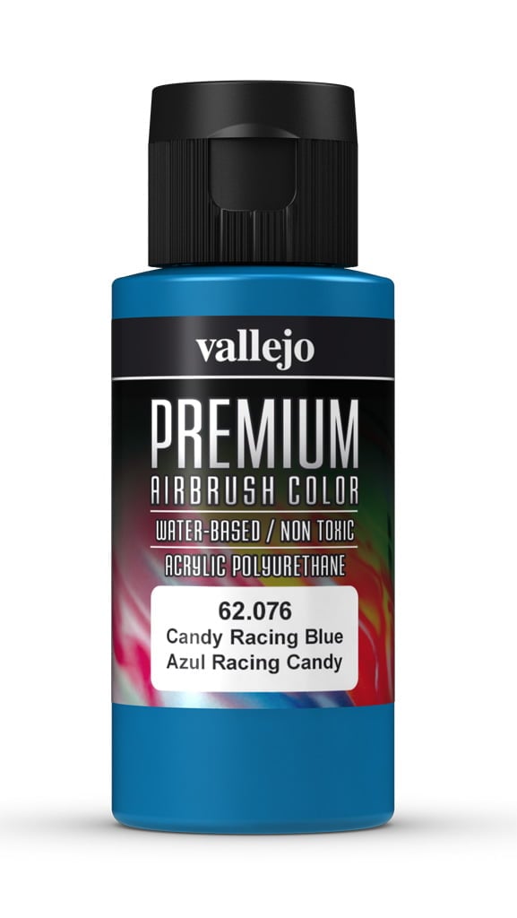 Vallejo Premium Airbrush Colors - 60 ml, Candy Racing Blue