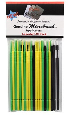 Assorted Microbrushes 40 Pack by Alpha Abrasives ALB 1400