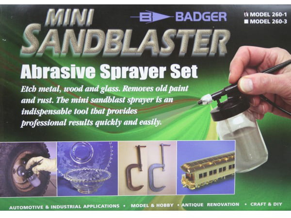 Badger AirBrush Mini Sandblast Abrasive Sprayer Set 260 1