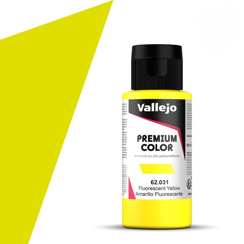 Vallejo Premium Color Yellow Fluorescent 62031 60ml