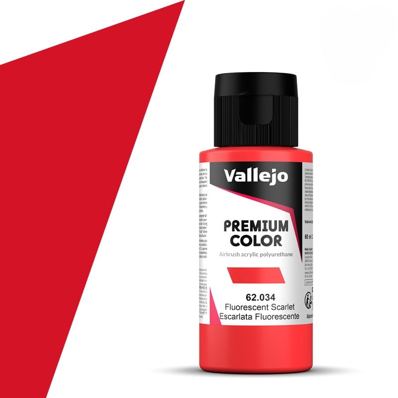 Vallejo Premium Color Fluorescent Scarlet 62034 60ml