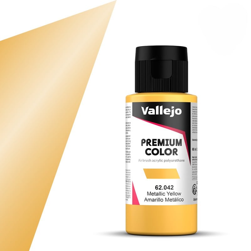 Vallejo Premium Color Metallic Yellow 62042 60ml