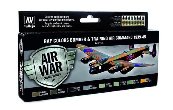 RAF Colors Bomber & Training Air Command 1939-1945 Kit de peinture par Vallejo 71145