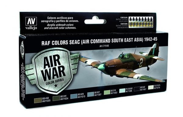 RAF Colors SEAC Air Command South East Asia 1942-1945 Kit de peinture par Vallejo 71146