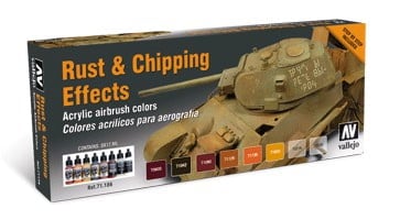 Vallejo Effects Color Series Rust & Chipping Paint Set #71186 