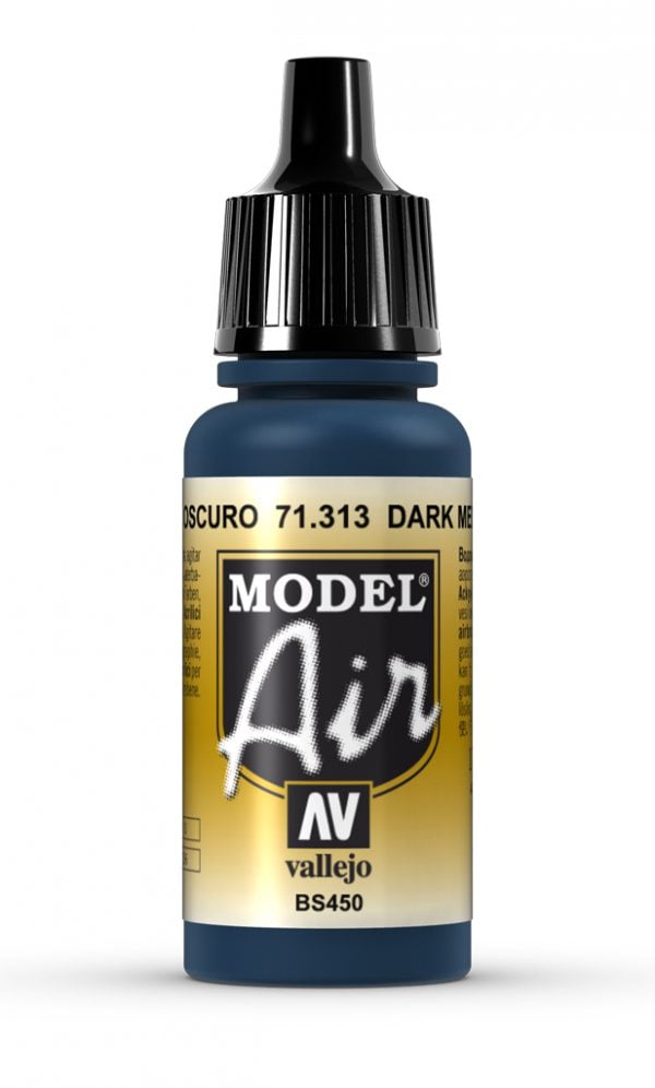 Vallejo Model Air Color Couleur Bleu Méditerranéen Foncé 71313