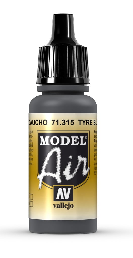 Pneu Vallejo Model Air Color Color Pneu Noir 71315