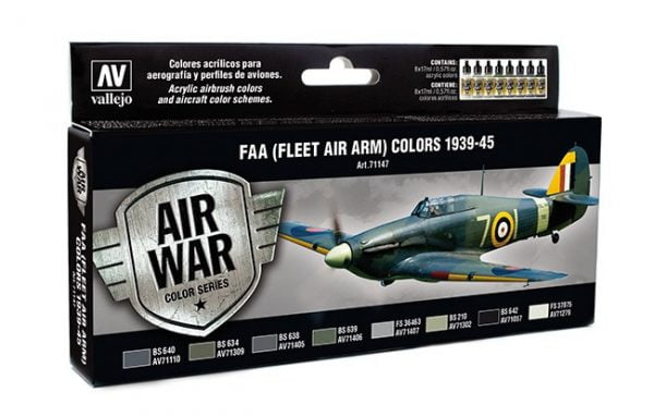 FAA FLEET AIR ARM Colors 1939-1945 Kit de peinture par Vallejo 71147