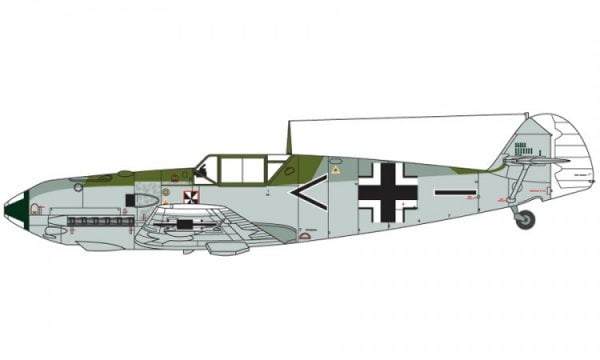 Side Airfix Messerschmitt Bf109E-4 1:72 Scale A01008