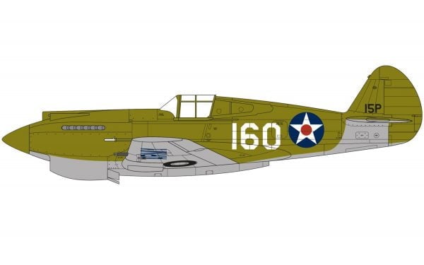 Layout Curtiss P-40B Warhawk 1:48 Scale A05130