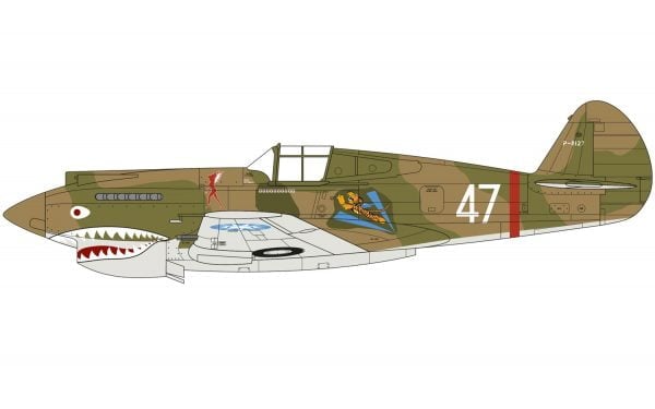 Layout C Curtiss P-40B Warhawk 1:48 Scale A05130