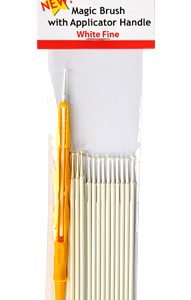 Pinceaux magiques blancs fins avec manche applicateur par Alpha Abrasives ALB M930001
