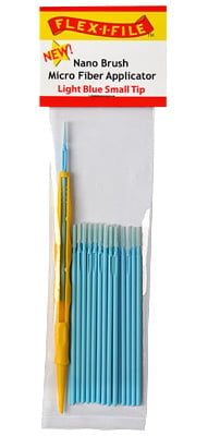 Nano Brushes Light Blue Small Tip with Micro Fiber Applicator by Alpha Abrasives