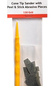 Cone Tip Sanders with Peel and Stick Abrasive Pieces 150 Grit by Alpha Abrasives