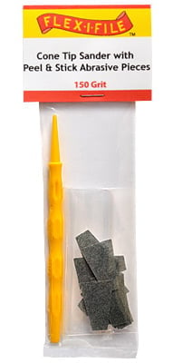 Cone Tip Sanders with Peel and Stick Abrasive Pieces 150 Grit by Alpha Abrasives