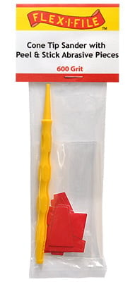 Cone Tip Sanders with Peel and Stick Abrasive Pieces 600 Grit by Alpha Abrasives