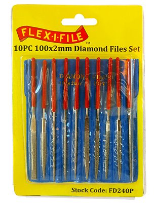 Diamond File Set 10 Piece by Flex-I-File FD240P