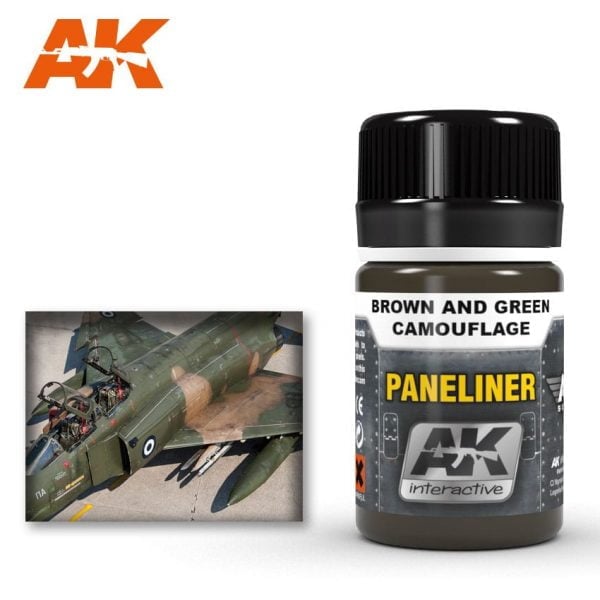 Panelliner Marron et Vert Camouflage par AK Interactive AKI 2071
