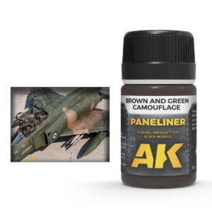 Paneliner Brown and Green Camouflage by AK Interactive AKI 2071
