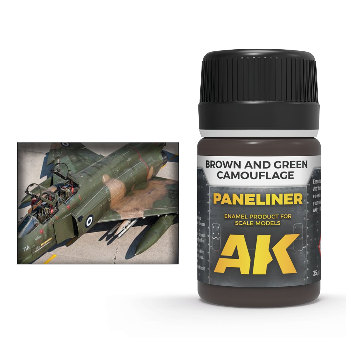 Paneliner Brown and Green Camouflage by AK Interactive AKI 2071