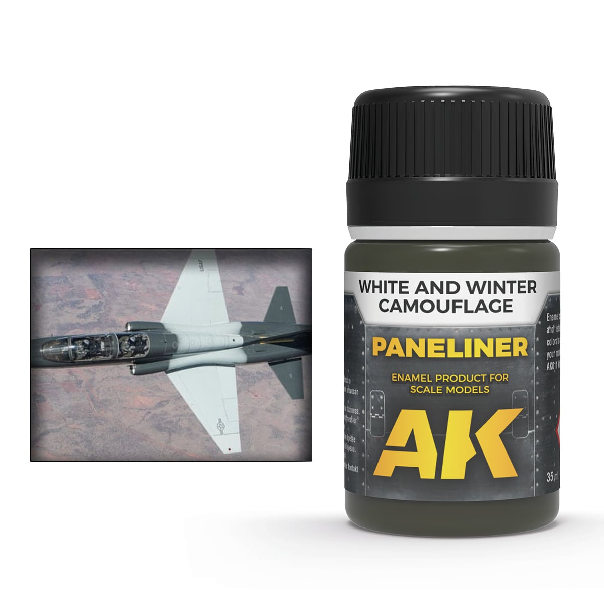 Paneliner White and Winter Camouflage by AK Interactive AKI 2074