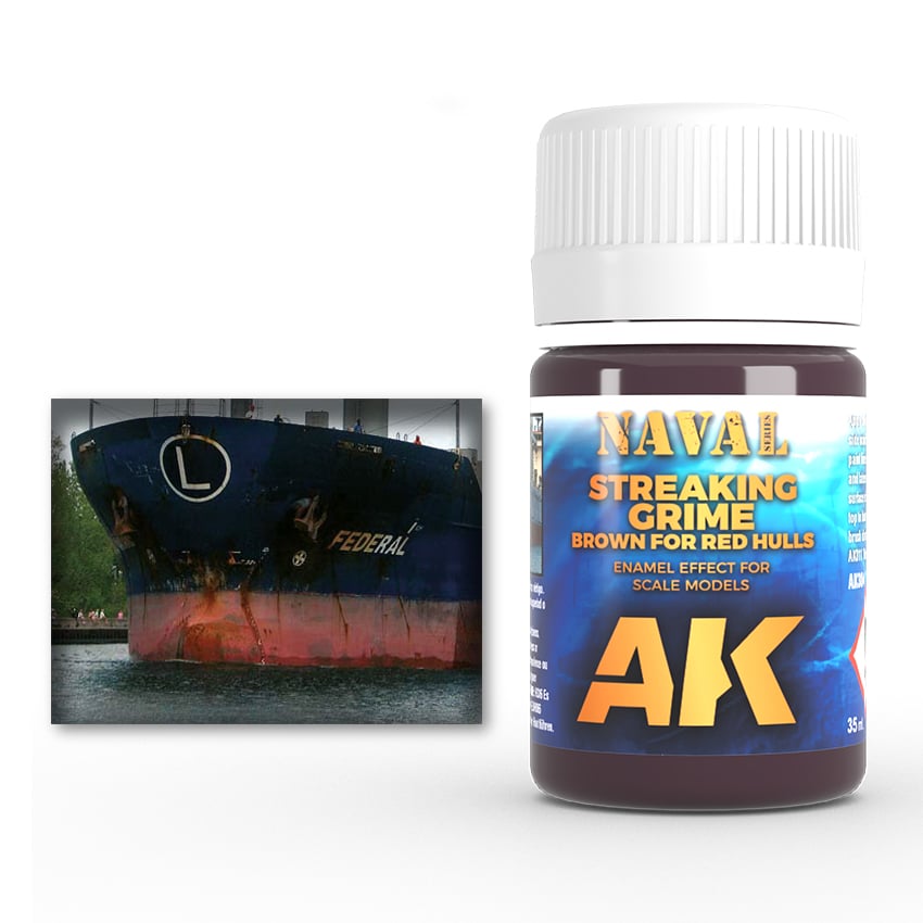 AK Interactive Brown Streaking Grime for Red Hulls AKI 304
