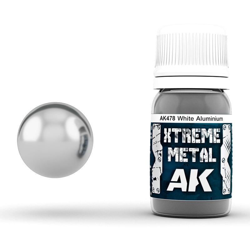 Xtreme Métal Blanc Aluminium Peinture AK Interactive AKI 478