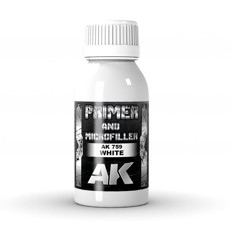 White Primer and Microfiller by AK Interactive AKI 759