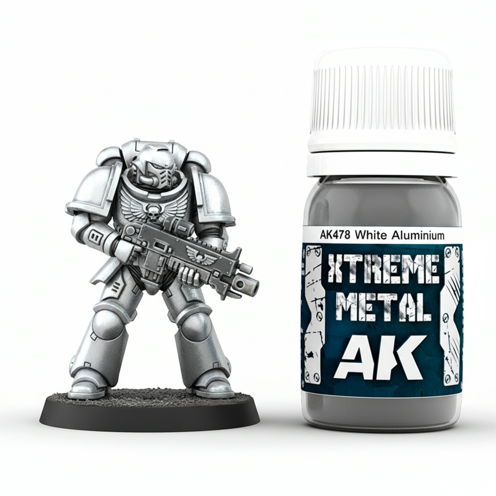 Xtreme Métal Blanc Aluminium Peinture AK Interactive AKI 478