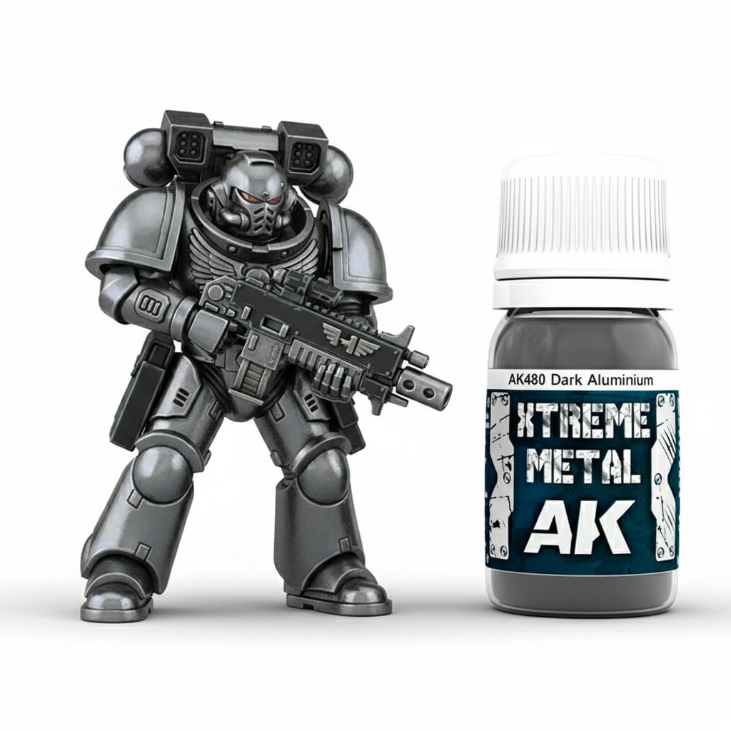 Xtreme Metal Dark Aluminium Paint AK Interactive AKI 480