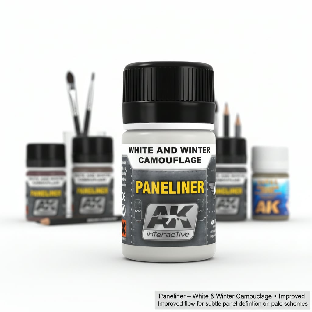 Paneliner White and Winter Camouflage by AK Interactive AKI 2074