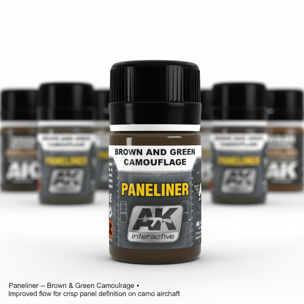 Paneliner Brown and Green Camouflage by AK Interactive AKI 2071