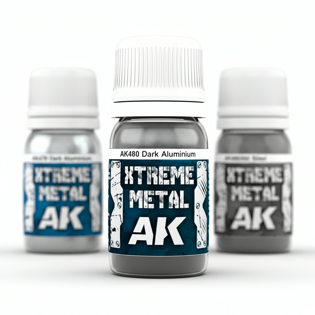 Xtreme Metal Dark Aluminium Paint AK Interactive AKI 480