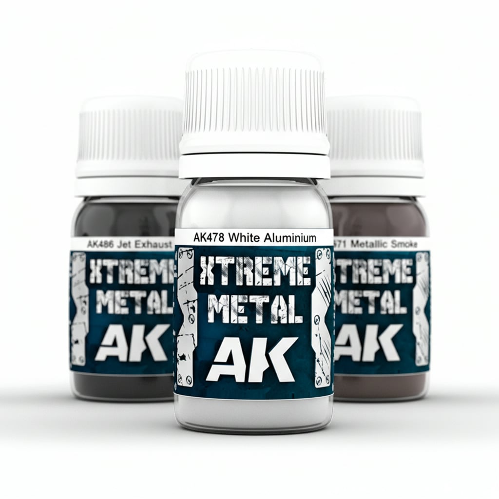 Xtreme Métal Blanc Aluminium Peinture AK Interactive AKI 478