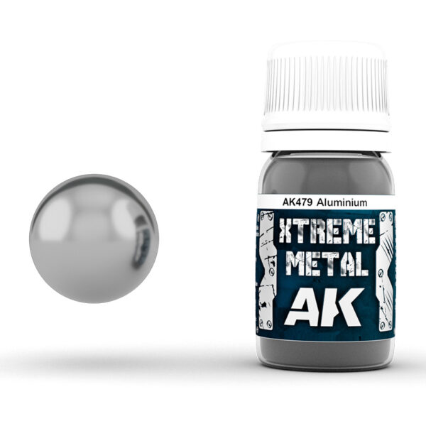 Xtreme Metal Aluminium Paint AK Interactive AKI 479 Swatch